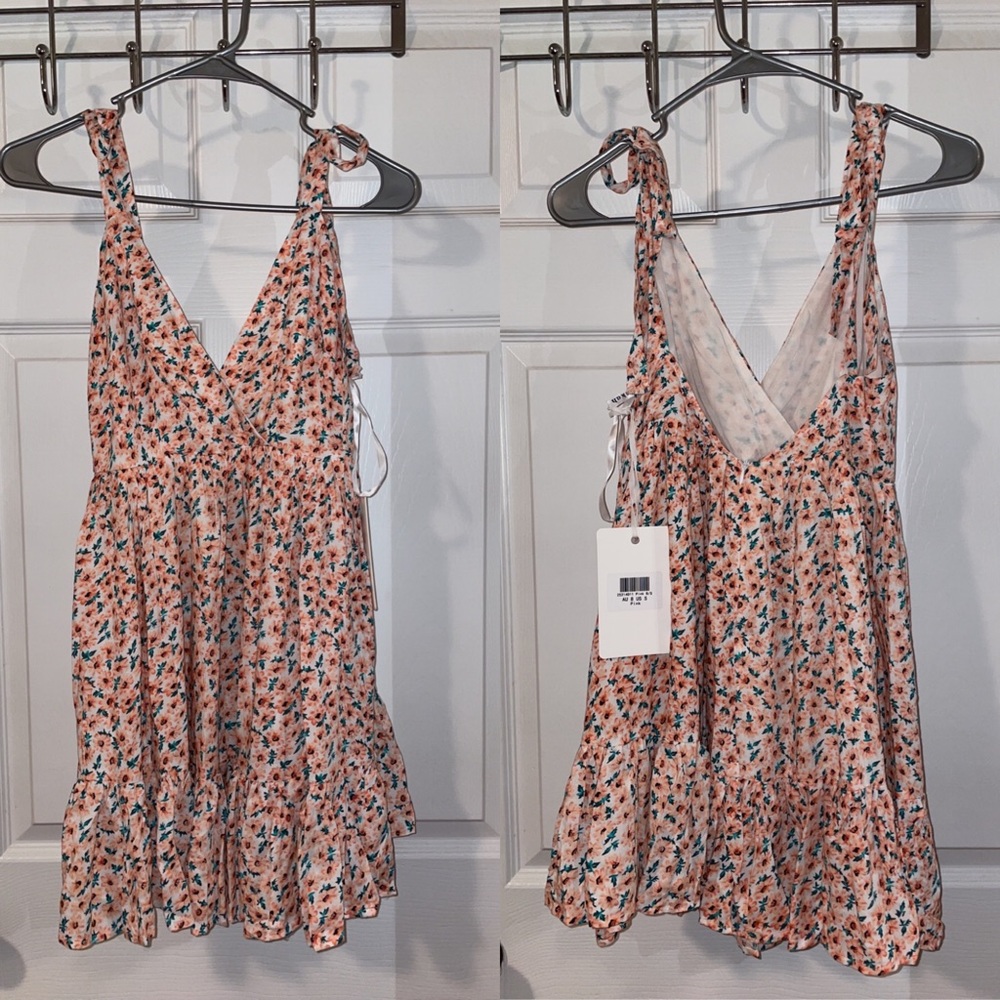 Selfie Leslie Maven tied shoulder low back dress